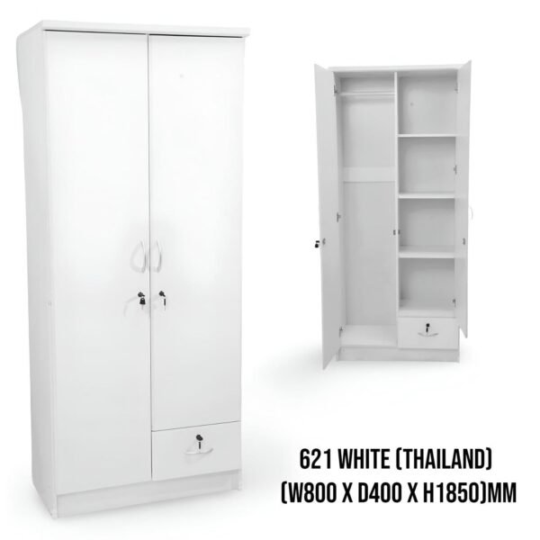Thailand 2 Door Cupboard 621- White