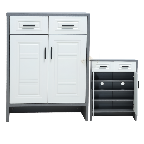 Shoe Rack-Model 908 Grey & White