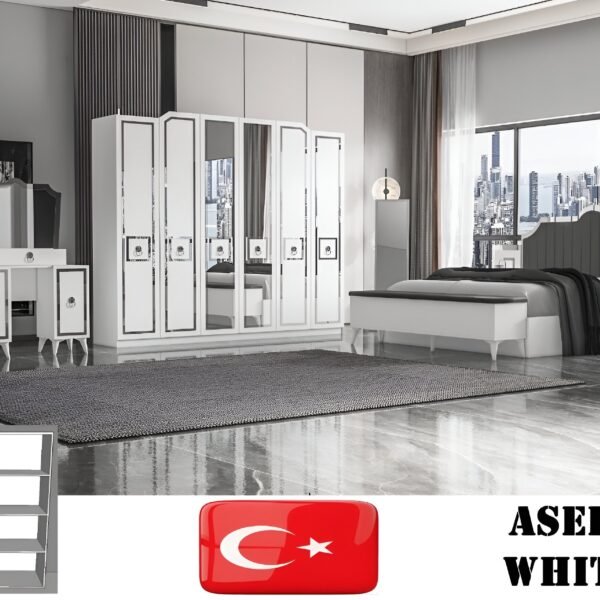 Turkey 10pcs Aseel White Bedroom Set