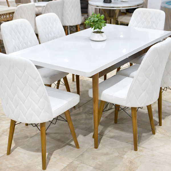 Turkey Dining Table Duz Beyaz