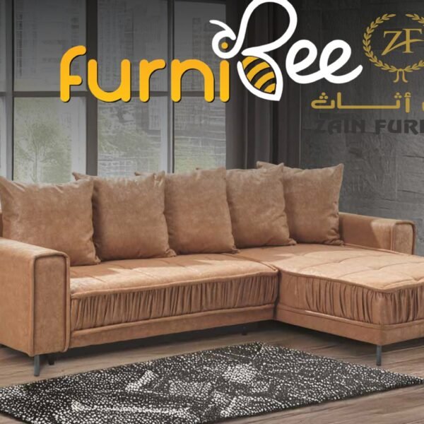 Brown L-Shape Sofa – Comfort Meets Timeless Design