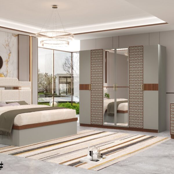 Modern Grey Bedroom Set Model 818