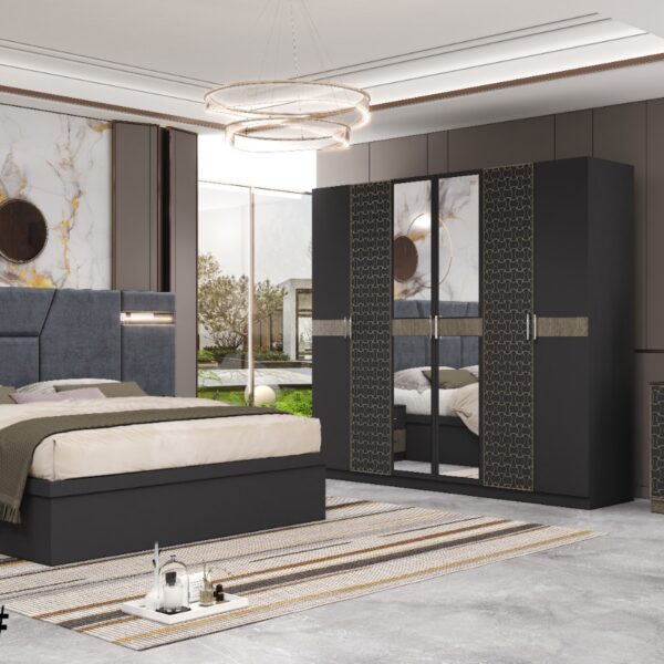 Modern Black Bedroom Set Model 825